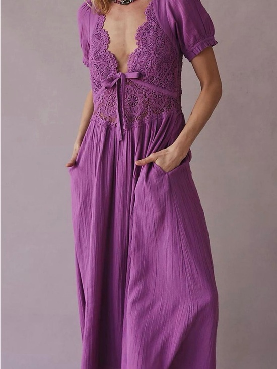 Free People Dresses & Skirts - NWOT Free People All You Need is Love Lace Midi Dress